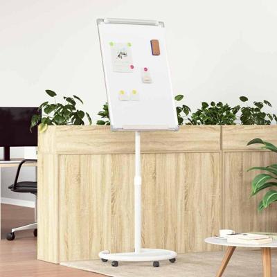 Magnetisch whiteboard Wit en grijs 62 x 62 x 195 cm EPS Magnetisch whiteboard Wit en grijs 62 x 62 x 195 cm EPS