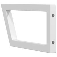 VidaXL Wandbeugels voor wasbak 2 st trapezium staal wit - thumbnail