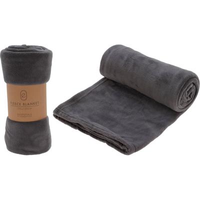 Fleece deken 125x150cm grijs