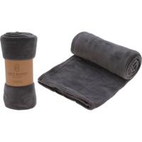Fleece deken 125x150cm grijs - thumbnail