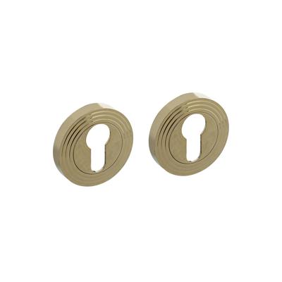 Intersteel cilinderrozetten met ril - PVD messing