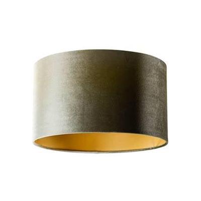 QAZQA Velours lampenkap groen met gouden binnenkant 35|35|20 QAZQA Velours lampenkap groen met gouden binnenkant 35|35|20