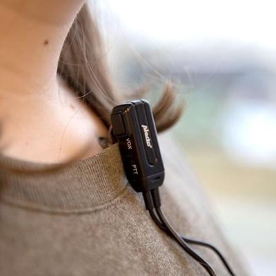 Alecto FRH-10 DUO hoofdtelefoon/headset In-ear Bosbes, Transparant