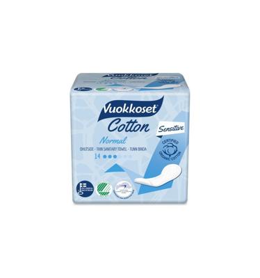 Vuokkoset Maandverband normaal organisch katoen 14 Stuks Vuokkoset Maandverband normaal organisch katoen 14 Stuks