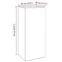 VidaXL Plantenbak 32x29x75 cm staal antracietkleurig - thumbnail