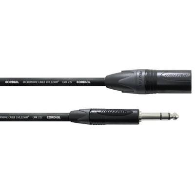 Cordial CPM 5 MV Neutrik verloopkabel 1x XLR male naar 1x jack stereo 5m
