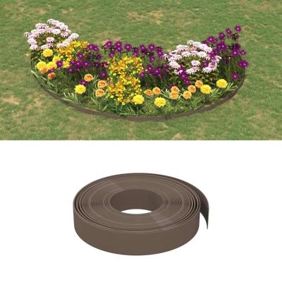 VidaXL Tuinranden 5 st 10 m 10 cm polyetheen bruin VidaXL Tuinranden 5 st 10 m 10 cm polyetheen bruin