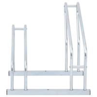 VidaXL Fietsstandaard voor 2 fietsen vrijstaand gegalvaniseerd staal - thumbnail