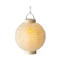 Led solar lantaarn nylon d20h23 wit - thumbnail