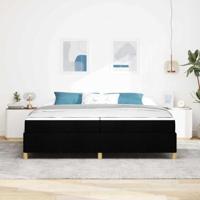 Boxspring bed Anders Zwart en Wit en Zwart 200 x 200 cm Stof - thumbnail