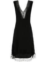 Neil Barrett lace trim knee length dress - Black - thumbnail