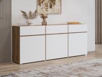 Dressoir CROSSAIR 3 deuren 3 lades wit/wotan eik - thumbnail