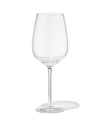 HEMA Witte wijnglas 420ml Bergen glas twist reliëf (transparant)