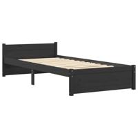 Bedframe massief hout zwart 75x190 cm 2FT6 Small Single - thumbnail