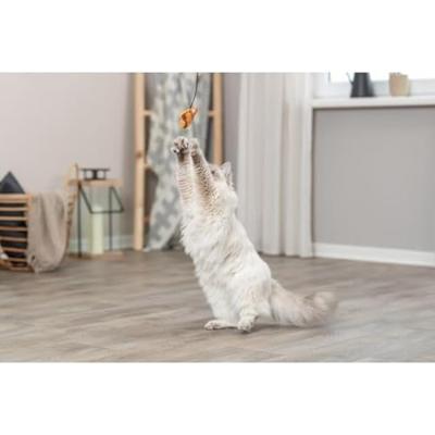 Trixie kattenhengel vis kunststof / pluche - thumbnail