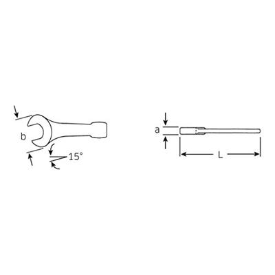 Stahlwille 42040095 4204 95 SCHLAG-MAULSCHLUESSEL Slagsteeksleutel Sleutelbreedte (metrisch) 95 mm