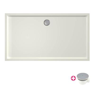 Douchebak Xenz Mariana | 160x90x4 cm | Incl.Afvoersifon-Chroom | Acryl | Rechthoekig | Pergamon glans Douchebak Xenz Mariana | 160x90x4 cm | Incl.Afvoersifon-Chroom | Acryl | Rechthoekig | Pergamon glans