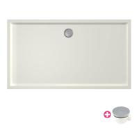 Douchebak Xenz Mariana | 160x90x4 cm | Incl.Afvoersifon-Chroom | Acryl | Rechthoekig | Pergamon glans - thumbnail