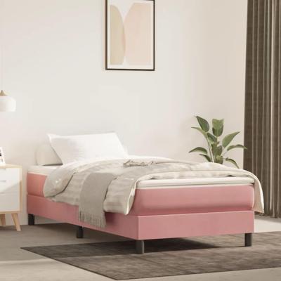 Boxspring bed fluweel roze 100x200 cm