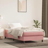 Boxspring bed fluweel roze 100x200 cm - thumbnail