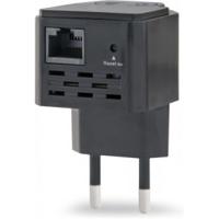 Gembird WNP-RP300-03-BK bridge & repeater Netwerkrepeater 300 Mbit/s Zwart - thumbnail