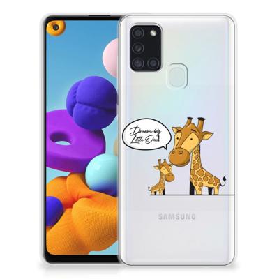 Samsung Galaxy A21s Telefoonhoesje met Naam Giraffe Samsung Galaxy A21s Telefoonhoesje met Naam Giraffe