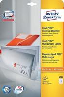Avery-Zweckform 4780 Universele etiketten 48.5 x 25.4 mm Papier Wit 1200 stuk(s) Permanent hechtend Inkjet, Laser (zwart/wit), Laser (kleur), Kopiëren - thumbnail