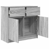 Dressoir met lade 80x34x76 cm spaanplaat grijs sonoma - thumbnail
