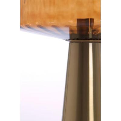 Light & Living TafellampPleat goud met bruin Ø 30cm - 1882164 - thumbnail