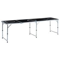 VidaXL Bierpongtafel inklapbaar 240 cm zwart - thumbnail