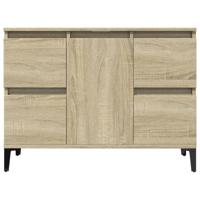 Wastafelkast 80x33x60 cm bewerkt hout sonoma eikenkleurig - thumbnail