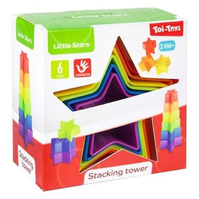 Toi-Toys Little stars stapeltoren ster 6-delig