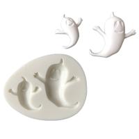 5 PC'S Halloween serie Ghost siliconen mal fondant DIY zachte klei schimmel - thumbnail
