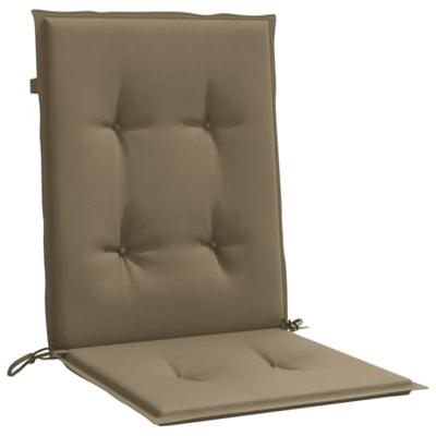 VidaXL Stoelkussens 6 st lage rug 100x50x4 cm stof gemêleerd taupe