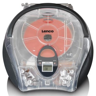 Draagbare stereo FM-radio met CD-speler Transparant Draagbare stereo FM-radio met CD-speler Transparant