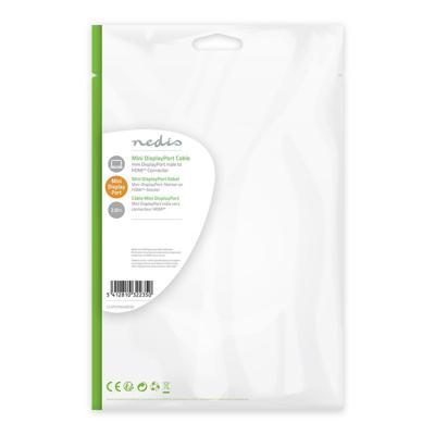 Mini-DisplayPort - HDMI-Kabel | Mini-DisplayPort Male - HDMI Male | 2,0 m | Zwart