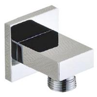 Wiesbaden Wandaansluitbocht - Vierkant - 1/2 Inch - Chroom - thumbnail