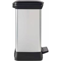 Curver DECO Bin 240638 Afvalbak 30 l (b x h x d) 390 x 510 x 290 mm Zilver, Zwart 1 stuk(s) - thumbnail