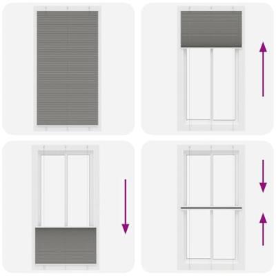 Pliss rolgordijn 110x200 cm stofbreedte 109,4 cm antraciet
