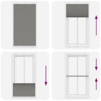 Pliss rolgordijn 110x200 cm stofbreedte 109,4 cm antraciet - thumbnail