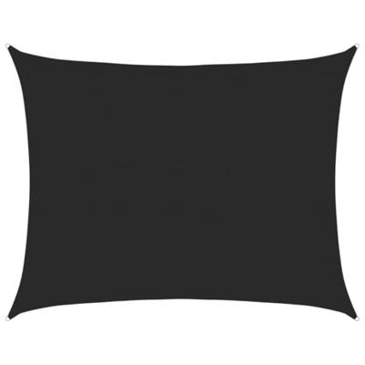 VidaXL Zonnezeil 160 g/m² 6x7 m hdpe zwart
