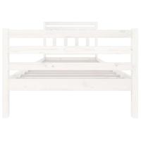 Bedframe massief hout wit 100x200 cm - thumbnail