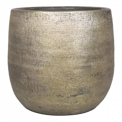 Pot mira d18h16cm industrieel goud
