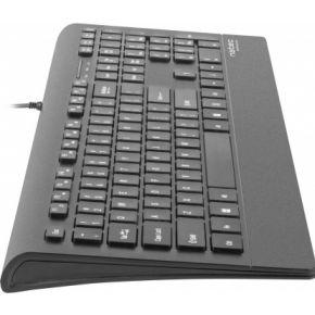 Natec Multimedia Keyboard BARRACUDA slim USB, US layout, zwart