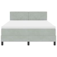 Boxspringbed met Matras met matras Lichtgrijs 160 x 200 cm Stof - thumbnail