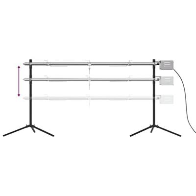 Automatische barbecue met motor 150x46,5x82,5 cm roestvrijstaal