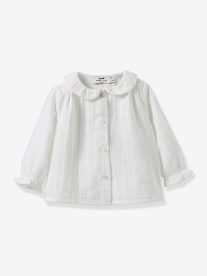 Babyblouse in katoenen gaas CYRILLUS ecru