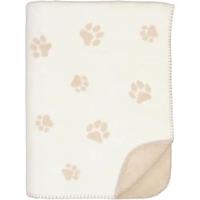 Cawö Cawö We love dogs 62470 Woonplaid 150x200 natur/beige - thumbnail