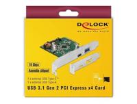 DeLOCK 90299 interfacekaart/-adapter Intern USB 3.1 + USB-C - thumbnail