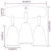 VidaXL Plafondspot met schijnwerpers wit 19 x 19 x 14,5 cm metaal - thumbnail